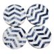 White And Resin Wood And Resin Chevron Coasters In Set of 4
